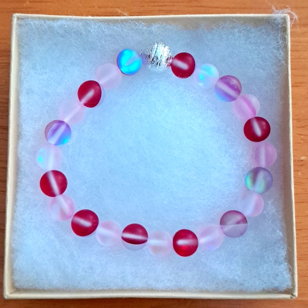 Rose Petal Moonstone Bracelet